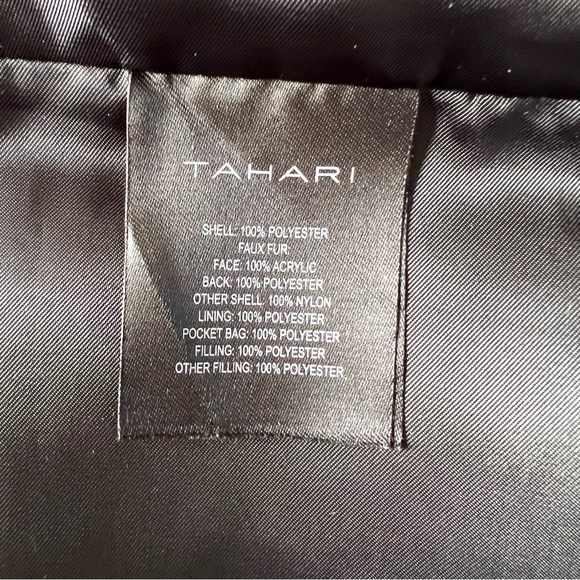 Tahari Leopard Print Puffer Coat with Faux Fur Collar, Size M - Picture 6 of 8